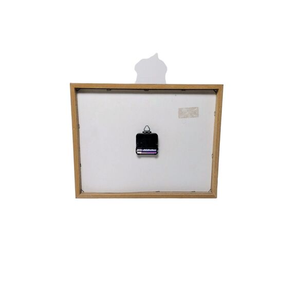 Vintage 70s Arizona Sun Devils ASU Wood Framed Glass Quartz Wall Clock 14" X 11" - Picture 6 of 8